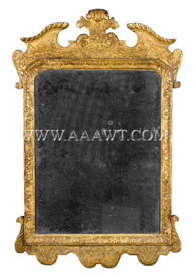 Carved, Gesso, and Gilt
Looking Glass
18th Century, entire view